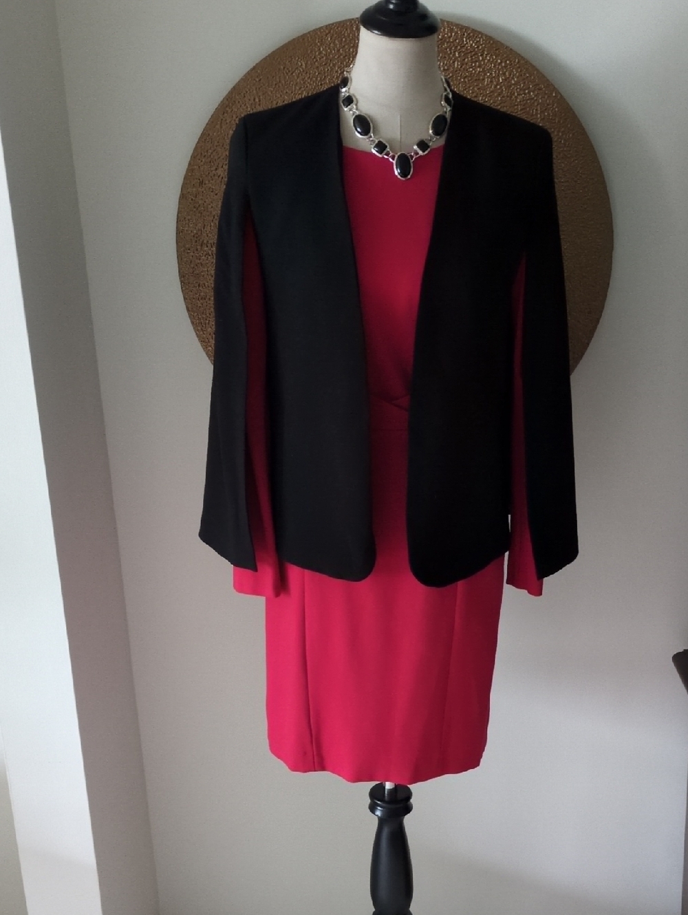 Women's Black Open-Front Cape Blazer  (Please Read Describtion)